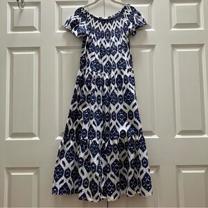 Tuckernuck Guadalupe Design Momposina Maxi Dress Ikat Print Smocked One Size